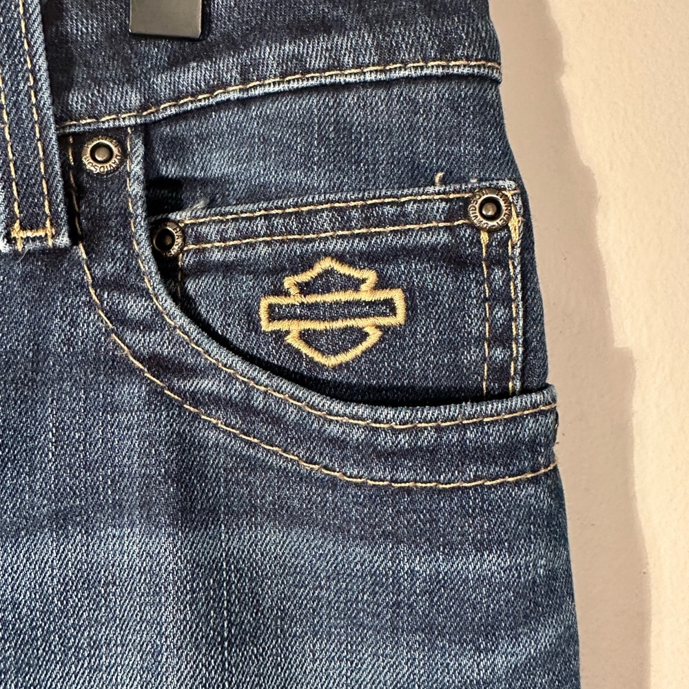 Women’s Harley Davidson Jeans Size 8 Tall - Picture 3 of 13